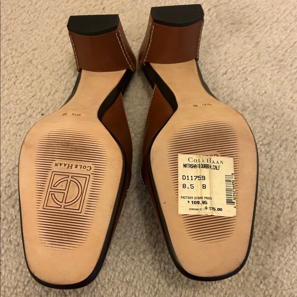 Cole Haan Women's Tan Leather Mules - Picture 4 of 5